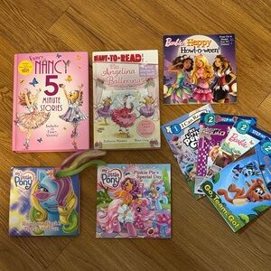Little girls book bundle. Barbie, my little pony, Angelina and fancy nancy